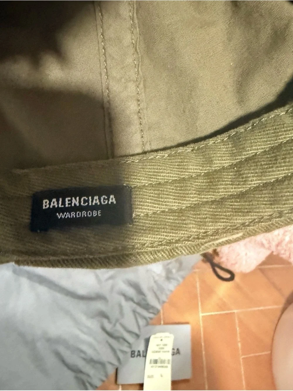 Balenciaga Khaki and Black Curved-Brim Baseball Cap